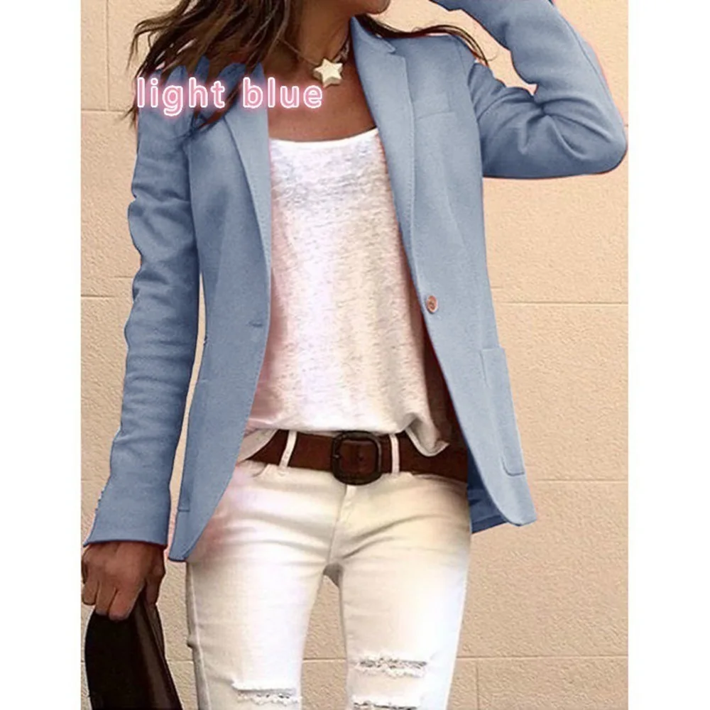 

Autumn Women Blazer 2019 Formal Blazers Lady Office Work Suit Pockets Jackets Female Retro Suits Coat Feminino Blazer