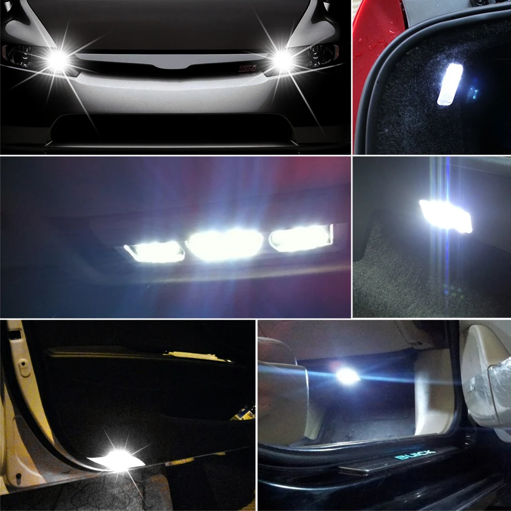 10 шт. T10 Светодиодные лампы W5W белые светодиодные для volkswagen vw t5 polo golf 7 6 5 4 mk4 passat b6 b5
