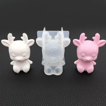 

Chocolate Silicone Mold Unicorns/Deer Mousse Fondant Ice Cube Mould Pudding Candy Soap Candle Molds Baking Cake Decoration Tools