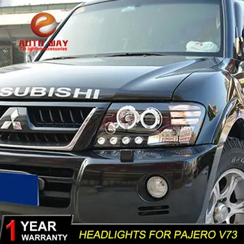 

Car Styling Head Lamp case for Mitsubishi Pajero V73 Headlights LED Pajero V77 Headlight DRL Lens Double Beam Bi-Xenon HID