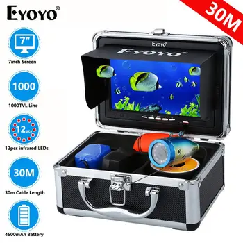 

Eyoyo EF07B 30M Fish Finder 7 Inch Underwater Fishing Camera for fishing 12pcs Infrared Deeper Fishfinder for Ice Winter Fishing