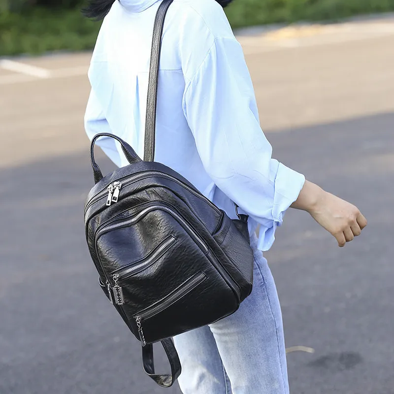 Модный женский рюкзак из искусственной кожи, женская сумка на плечо, повседневный рюкзак для девушек, женская сумка, женский рюкзак Mochila