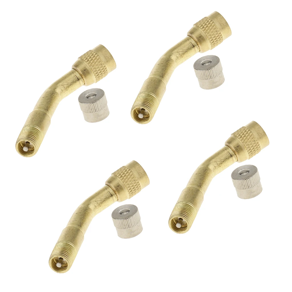 Tyre Valve Extension 135 Degree Angle Adaptor Motorcycle Tyre Wheel Stem x4