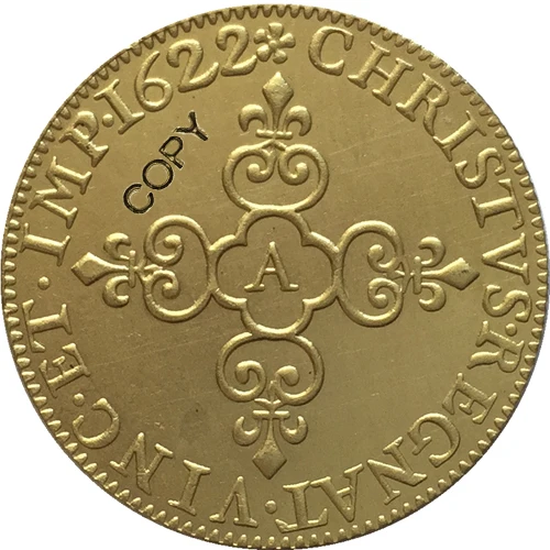 Франция Людовик XIII монета 1620-1643 разных Дата 24 копия монет - Цвет: 1622