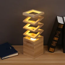 Деревянный Настольный светодиодный светильник, Деревянный светильник для гостиной, спальни, кабинета, светильник хорошего качества