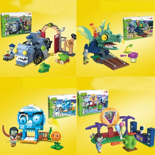 

2020 New PVZ Building Blocks Set Plants Vs Zombies Farm Maze Mini Mutants Action Figures Toys For Children Gifts
