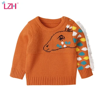 

LZH Newborn Clothes For Baby Sweaters 2020 New Autumn Winter Infant Baby Cartoon Sweater For Baby Girls Long Sleeve Knitted Tops