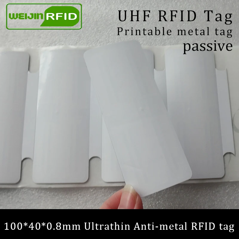Ультратонкая метка UHF RFID 915m 868m M4QT 100*40*0 8 мм EPC ISO18000-6C фиксированные средства для