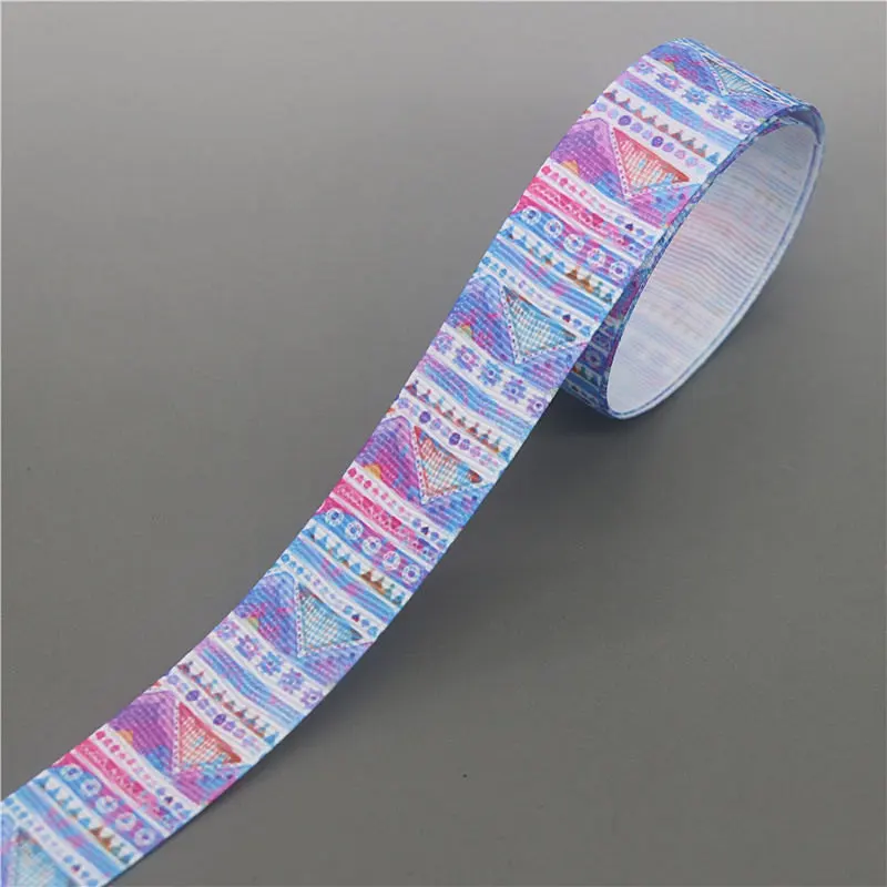 DHK 5 ярдов ацтекский, племенной напечатан Grosgrain ленты ленточный аксессуар Hairbow Головные уборы украшения «сделай сам» оптом OEM C1735 - Цвет: 10179