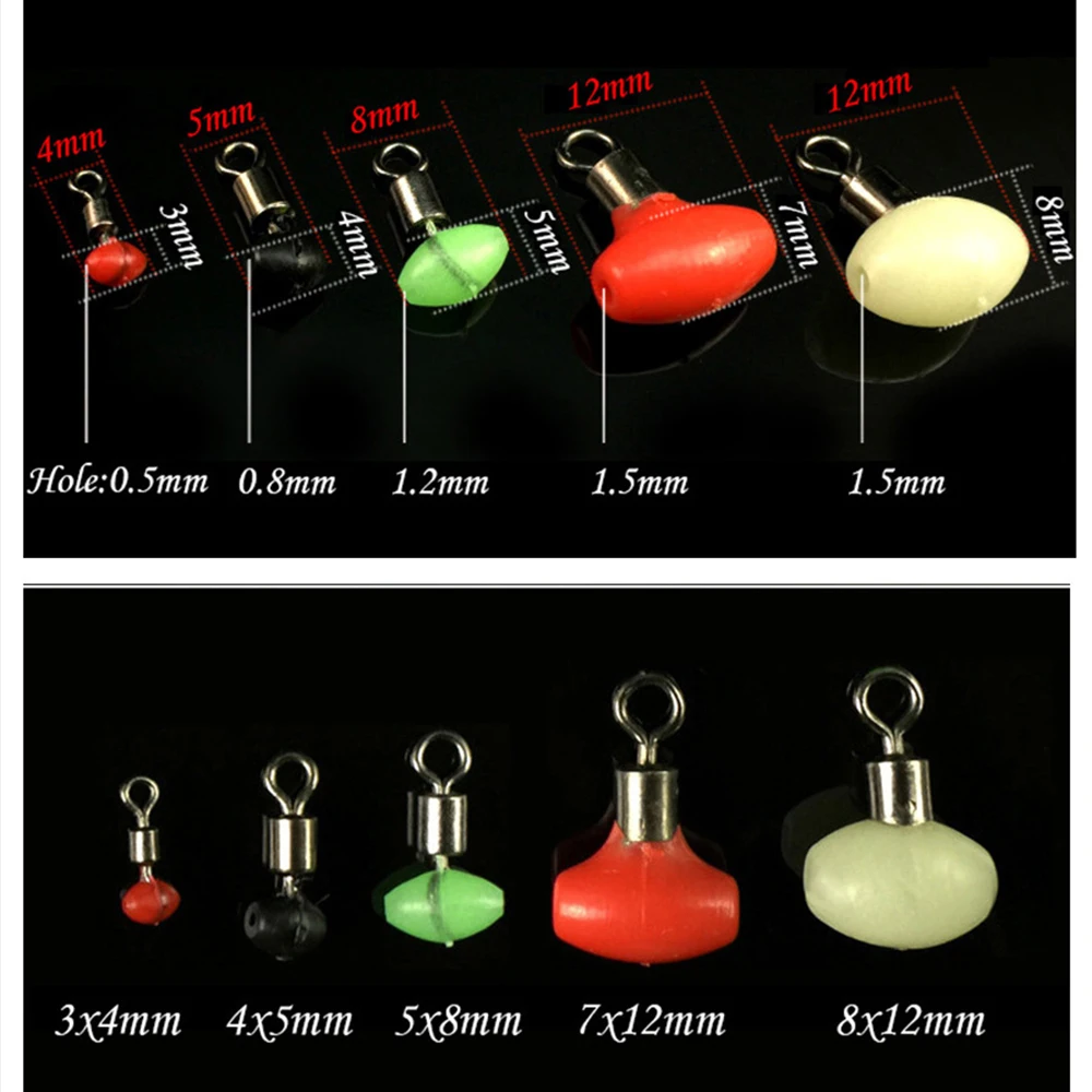 10PCS/Bag fishing swivels fishing accessories fishing tackle Multiple Size Fishing Swivels Connect Zig Pulley Clip Slider Beads Fast Link Line Rigs Running Ledger Tackle Accessory