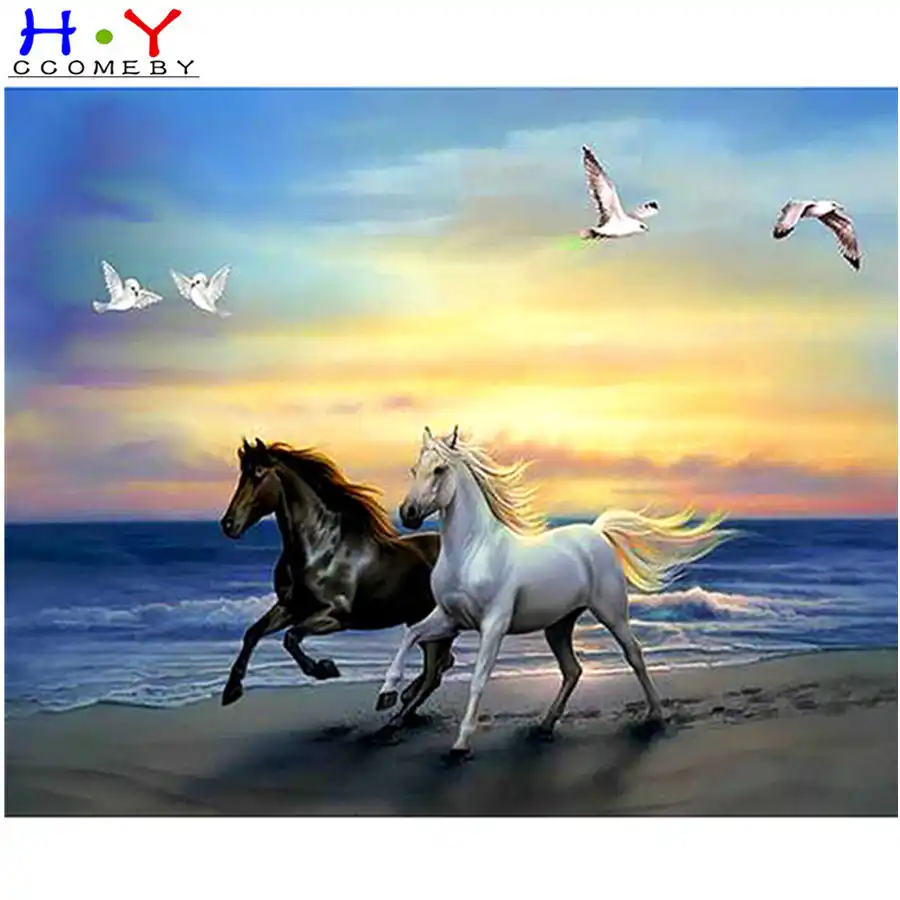 HYCCOMEBY DIY 5D полная дрель квадратная Алмазная алмазная живопись &quotзапустить