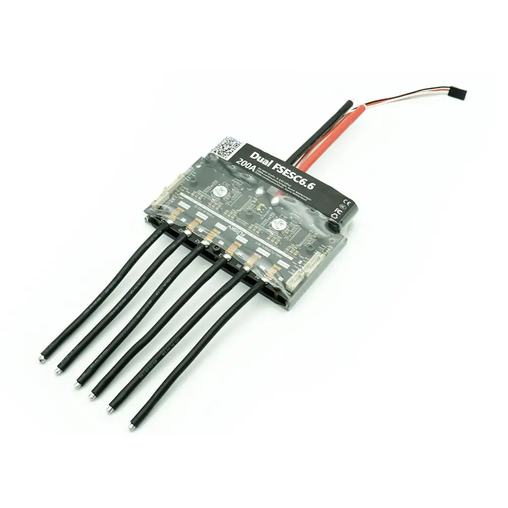 Электрический скейтборд ESC 200A Dual fesc6.6 на основе VESC6 с алюминиевым теплоотвода