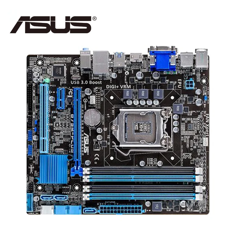 LGA 1155 B75 100% оригинальная материнская плата ASUS B75M-Plus B75MPlus с разъемом SATA III 4 x DDR3 32 ГБ