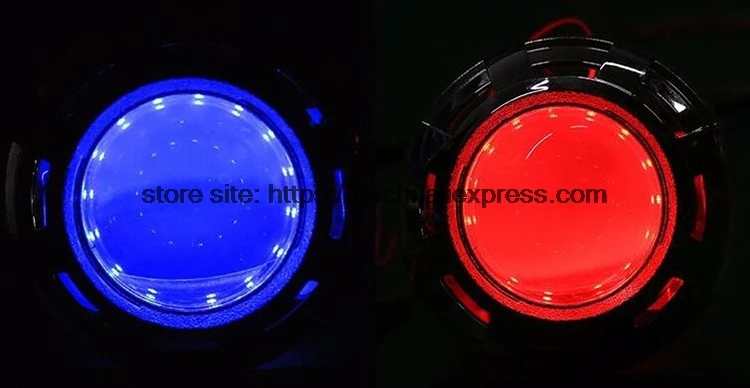 Высококачественный многоцветный RGB светодиодный 360 градусов демон, дьявол глаз для Mitsubishi ASX Lancer ex для Outlander, pajero пульт дистанционного управления