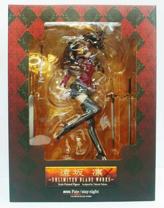 Экшн фигурка из ПВХ Fate stay Night FGO Zero WAVE Tohsaka Rin Ishtar в красном платье сексуальная