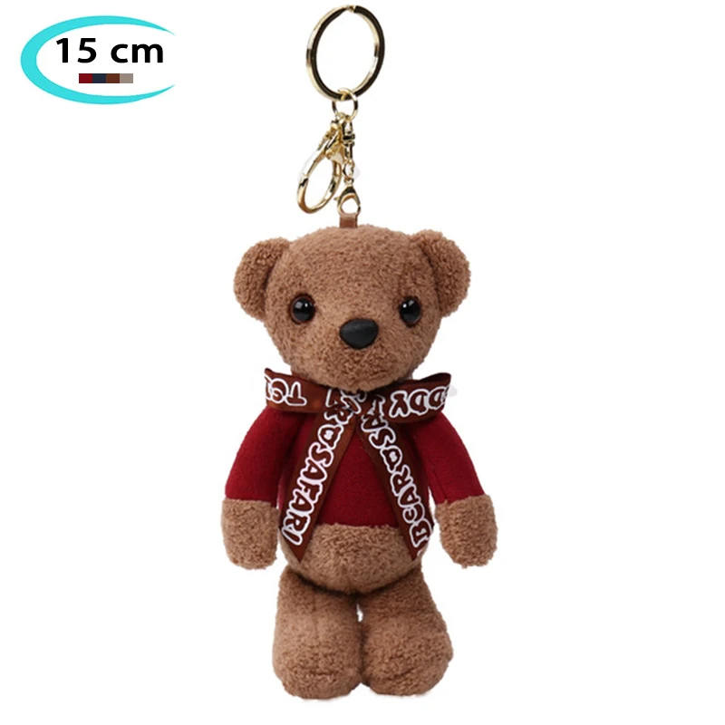 

Plush Teddy Bear Keychain Toy Stuffed Teddy Bear Imitation Rabbit Fur Pompon Fluffy Backpack Bag Pendant Plush Teddy Bear Toys