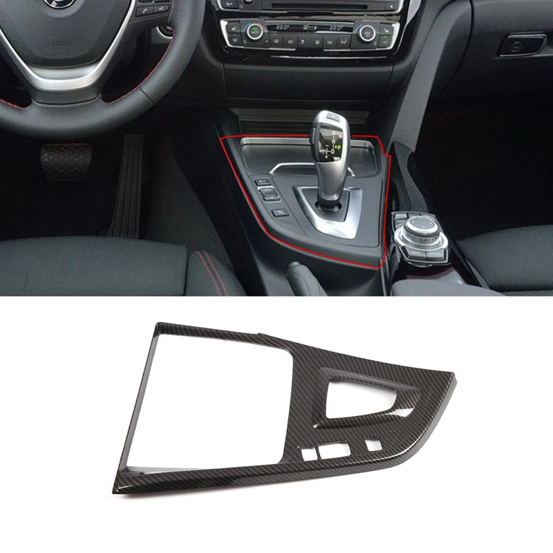 

ABS Carbon Fiber Color Car Center Console Gear Shift Panel Decoration Sticker Trim For BMW 3 Series F30 F31 F34 2013-2015 LHD