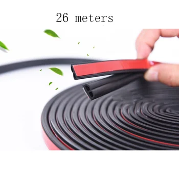 

5-26 Meter Car Door Seal Strips Sticker B Shape Weatherstrip Rubber Seals Sound Insulation Sealing Strip Automobiles Interior