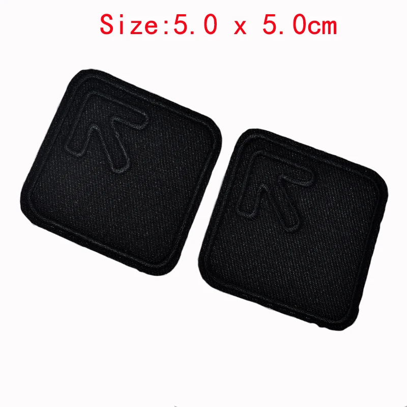 5Pcs Black patches for clothes Iron on patch embroidered applique sticker  DIY Badges decorative accessories