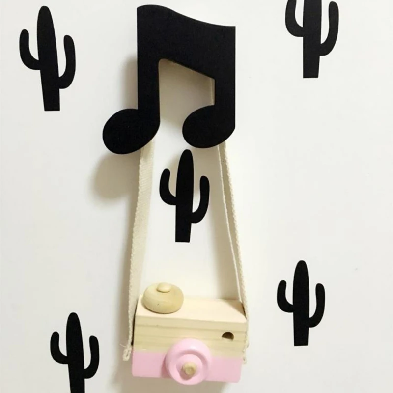 Скандинавские настенные крючки для одежды, облака, кактус, дизайнерские настенные Стикеры для детской комнаты, Декоративная вешалка для одежды, детский подарок на день рождения, крючок - Цвет: LB  Musical note
