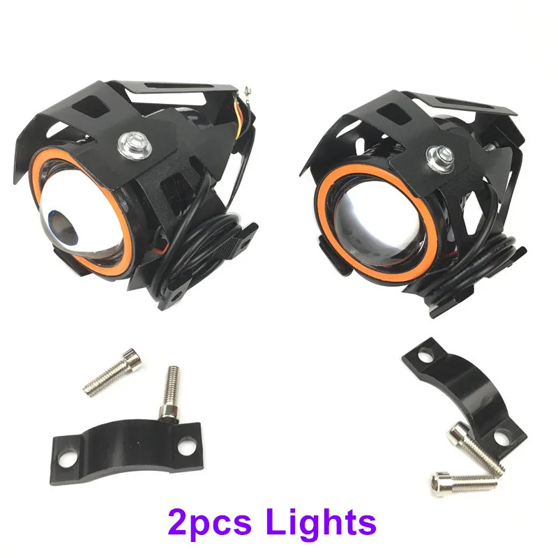 12-60 в 30 Вт передний светильник с орлиным глазом для электрического скутера и электровелосипеда с 2 большими светильник ing - Цвет: 2pc Lights