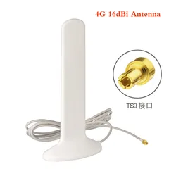 3G 4G LTE Antenna TS9 CRC9 Male Connector 16dBi with 2m Extension Cable 3G external antena for 4G Modem Router antenne arieal