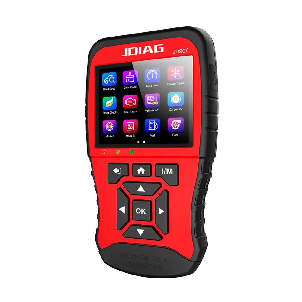 Красный Профессиональный Автомобильный сканер Obd2 JDiag JD906, полная система с русским языком, обновленный сканер кодов OBD2, сканер JD906 KW850 - Цвет: Красный