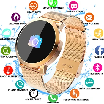 

Q8 Fitness Tracker Women Smart Watch Men Smartwatch IP67 Waterproof Bracelet Heart Rate Monitor Sport Wristband For Android IOS