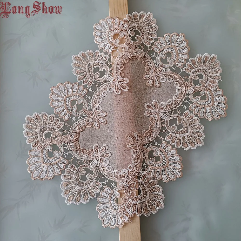 1 шт. 30x30 см 40x40 30x45 50x50 креативные винтажные кружевные вышитые круглые Столовые