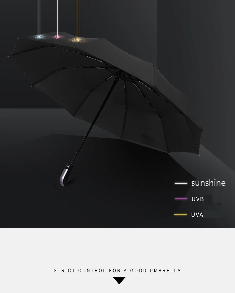 Автоматический Зонт мужской s складной зонт студенческий большой двойной женский дождь двойного назначения УФ Защита супер солнце