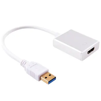 

HD 1080P USB 3.0 to HDMI Converter Adapter Cable USB to HDMI External Video Card Multi Monitor Adapter for Windows 7/8/10 Laptop