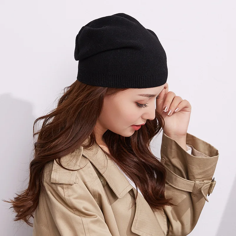 

2019 New Style Knitted Tata Cap Women's Autumn & Winter Warm Wool Outdoor Travel Shopping Simple Versatile Hat