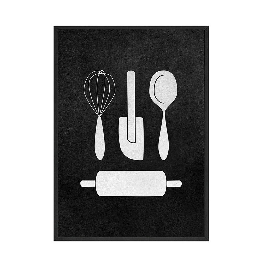 Restaurant-Wall-Decor-Black-White-Posters-Pizza-Pasta-Kitchenware-Canvas-Painting-Print-Wall-Art-PictureFor-Unique (4)