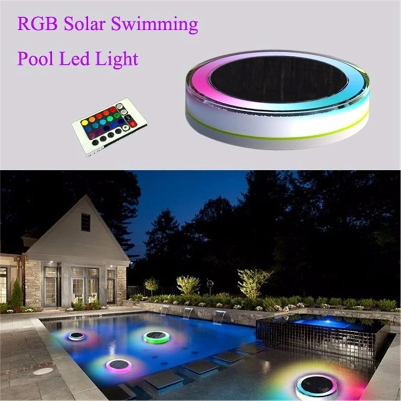 Outdoor Swimming Pool Underwater Colorful Lights Waterproof Solar Led Pool Lights Outdoor Solar Water Drift Lights Wedding Party