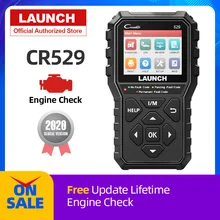 LAUNCH CR529 OBD2 Scanner Automotive Diagnostic Tool OBDII Code Reader Fault Code Read OBD Scan Creader 529 PK ELM327