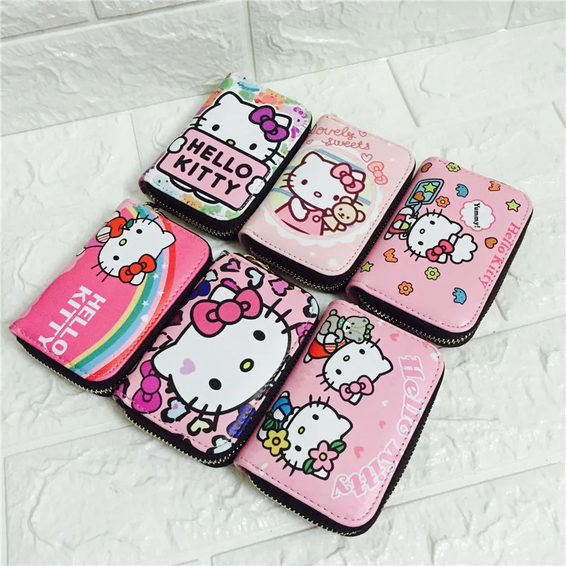 Кошелек HELLO KITTY Женский модный студенческий бумажник с персонажами мультфильмов