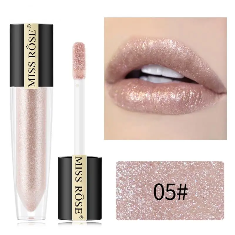 MISS ROSE 12 видов цветов Блеск для губ Макияж Кристальный жемчужный блеск maquillaje