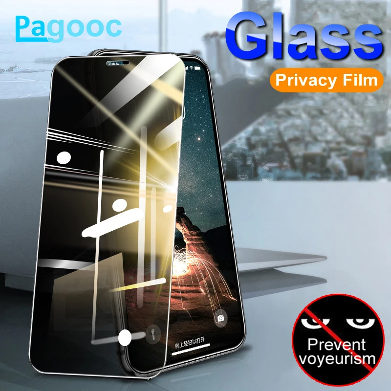 

Private Screen Protector For iPhone 11 Pro XS MAX XR Antispy Tempered Glass on iPhone 6 6S 7 8 Plus X Privacy Protective Film