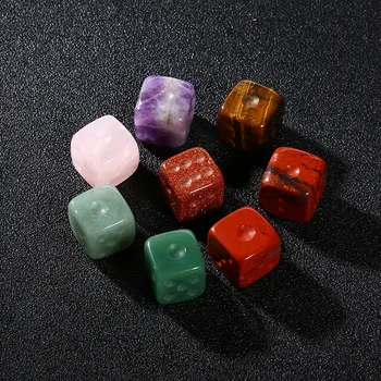 

Natural Hand Carved Dice Natural Crystal Healing Gemstone Carving Specimen