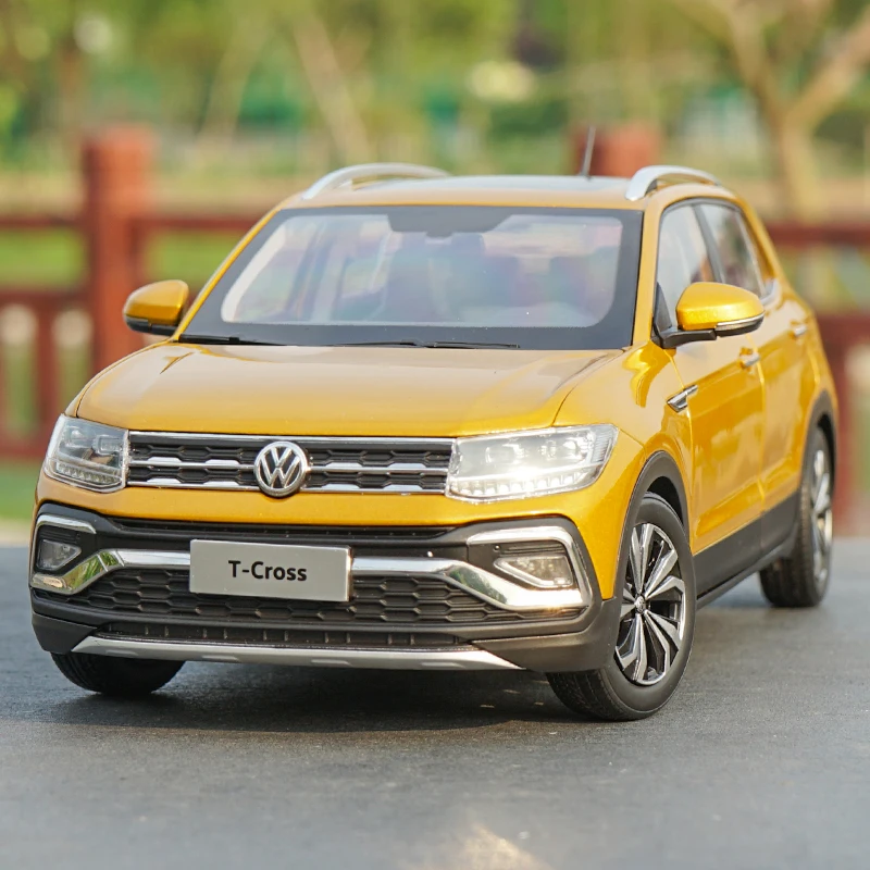 1:18 VW T-CROSS SUV литая модель автомобиля игрушки Металлическая Модель автомобиля оригинальная коробка
