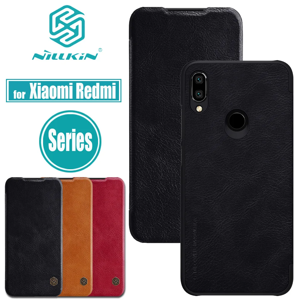 

Xiaomi Redmi Note 7/6 Pro Case Nillkin Luxury Soft PU Flip Leather Full Cover Case Phone Back Funda on Redmi 7A/7/K20 Pro Case