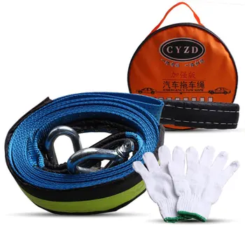

Automotive Polyester High Strength Tow Rope Off-Road Vehicle Reflective Traction Rope 5 Meters 8 Tons Widened Thick Pull Cart
