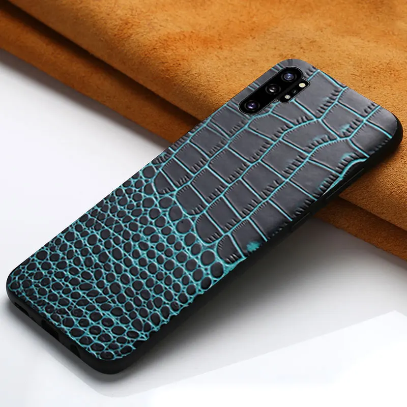 Чехлы для телефона из натуральной кожи для samsung Galaxy s10 S10E Note10 плюс черный чехол для S9 s7 s8 плюс a50 a70 a10 a30 A9 a8 a7 - Цвет: Синий