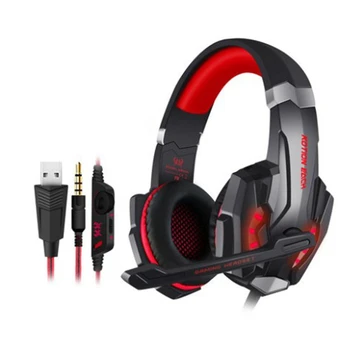 

KOTION EACH G9000 Gaming Headset with Mic for PS4,for One/PC,Over-Ear Headphones with Volume Control LED Light