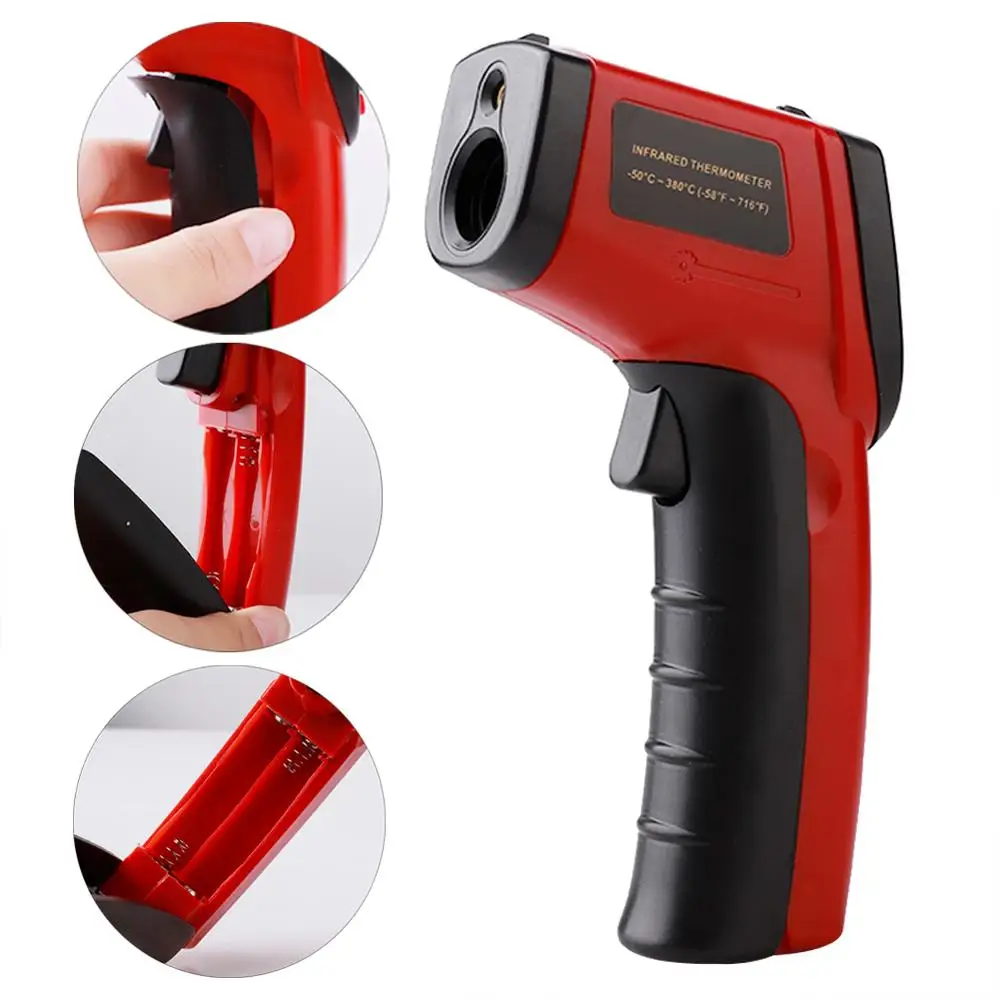 

Digital GM320 GM550 Infrared Thermometer Non Contact Pyrometer IR Laser Point Gun with Backlight without Battery