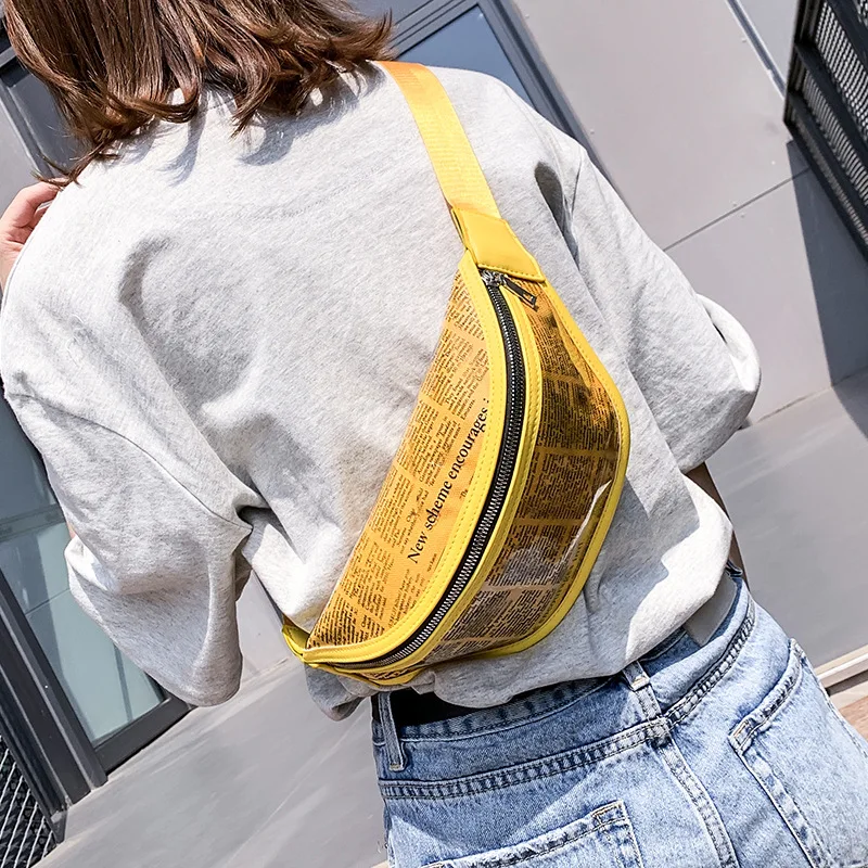 

2019 New Style Fashion Cool Five-color Laser Wallet Women's Reflective Cash Storage Sports Bag Shoulder Chest Pack
