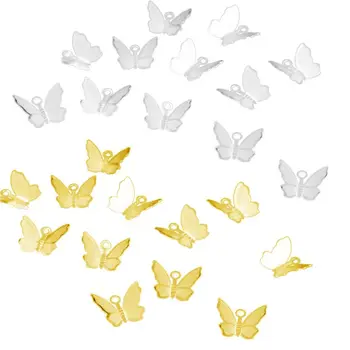 

500PCS 11mmx13mm Metal Butterfly Necklace Pendant Charm DIY Jewelry Findings