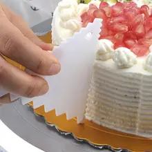 Цвет 6 предметов Пластик трапециевидной полукруглый треугольный зубчатые торт крем-скраб Инструменты для тортов тесто скребок