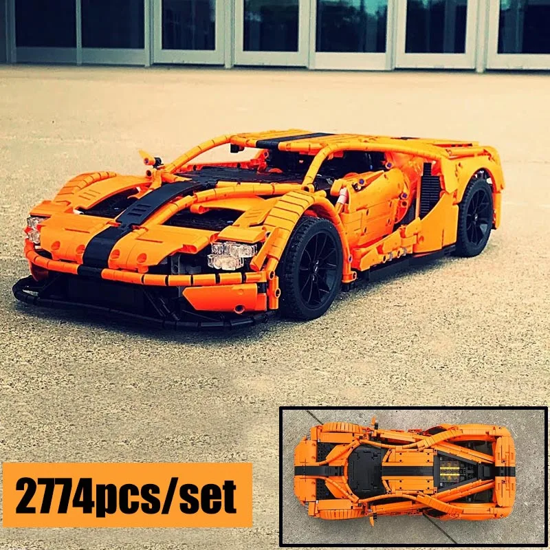 MOC FORD GT спортивный автомобиль MOC-10792 RC двигатель мощность Функция автомобиль подходит строительный блок кирпичи модель детские игрушки подарки - Цвет: Only building blocks