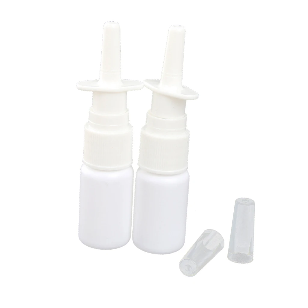 4pcs 15ML Empty Plastic Nasal Fine Mist Spray Bottle Pump Sprayer With Cap